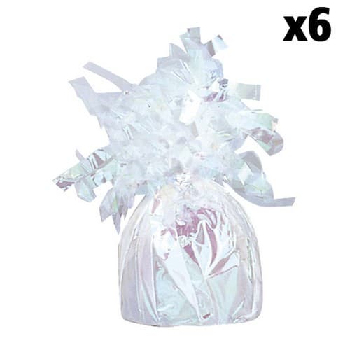 Unique Party Foil Tassels Balloon Weights (Pack Of 6)