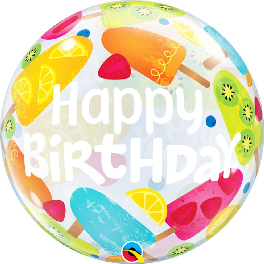 Qualatex 22 Inch Birthday Frozen Treats Bubble Balloon