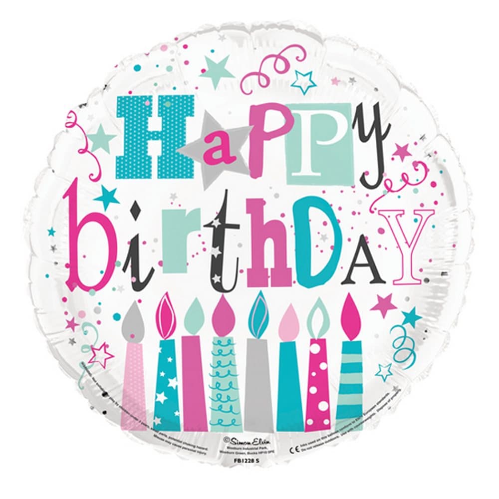 Simon Elvin 18 Inch Birthday Candles Foil Balloon