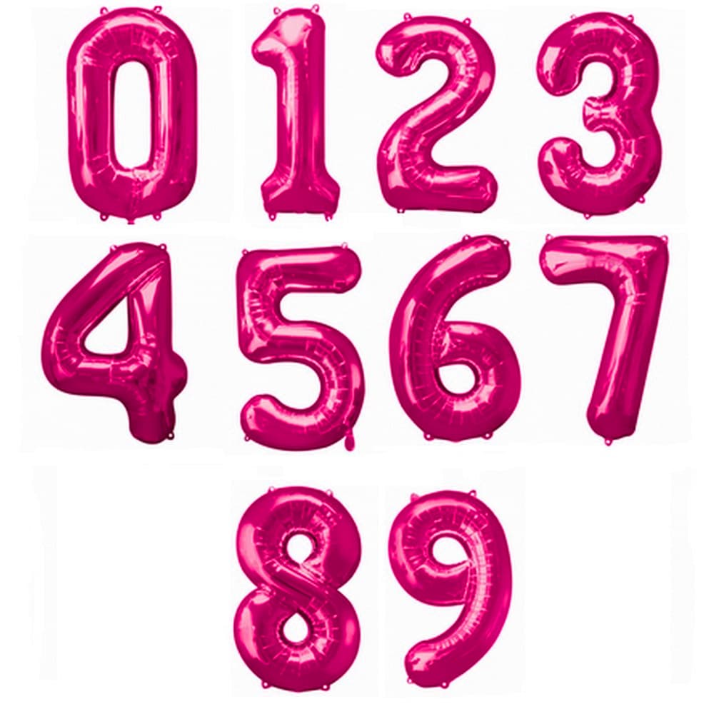 Amscan Supershape Pink Number Balloons