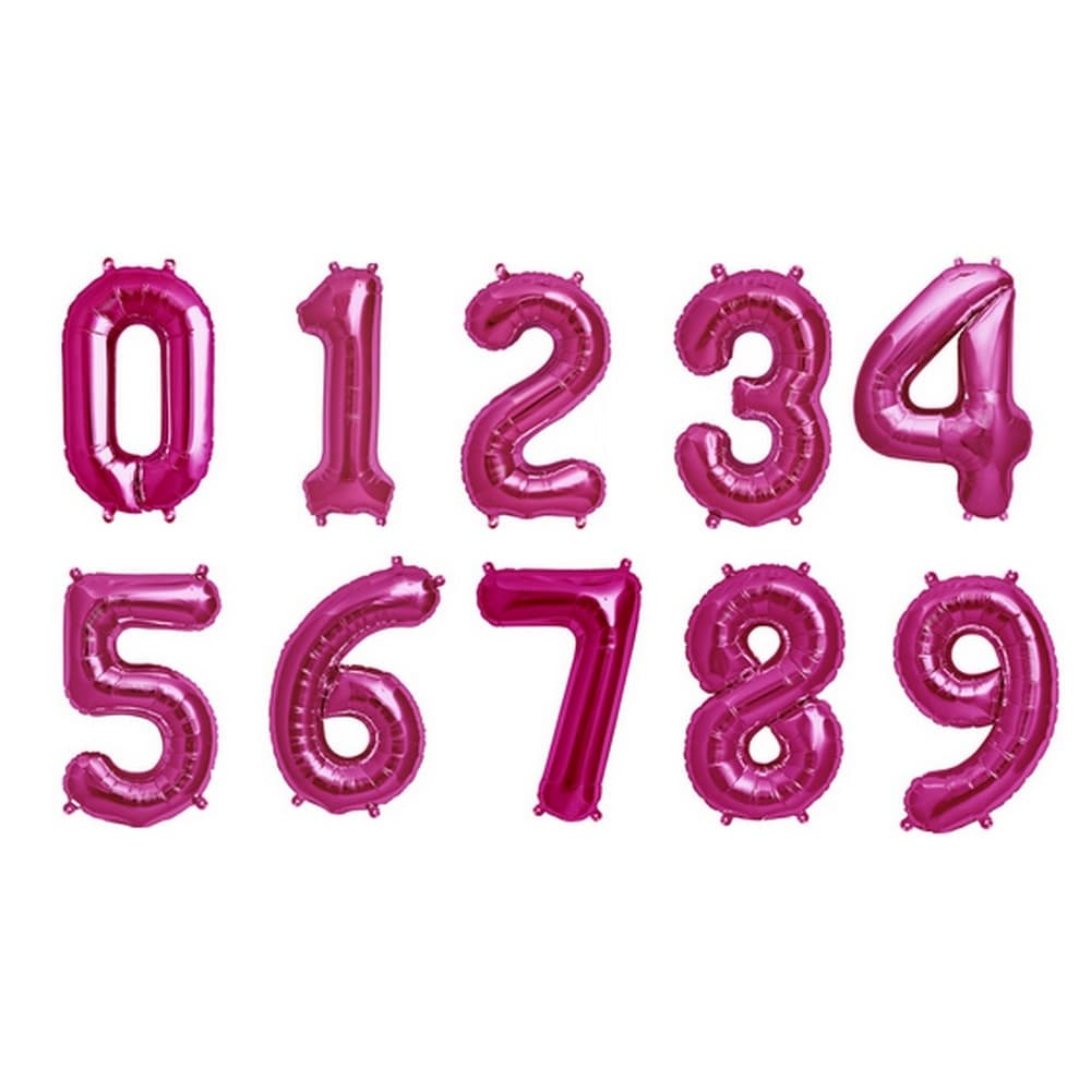 NorthStar 16 Inch Magenta Number Balloons