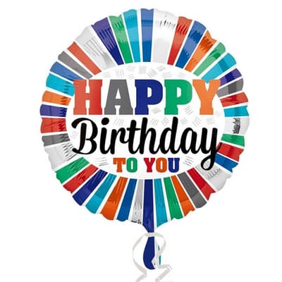 Amscan Round Happy Birthday To You Foil Balloon