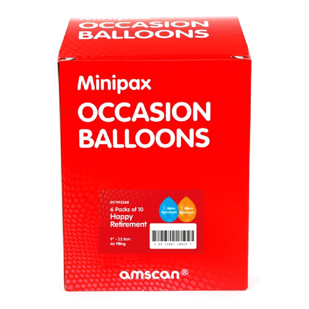Amscan Minipax Balloons Retirement Box (60 pack)