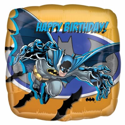 Amscan 18 Inch Batman Happy Birthday Square Foil Balloon
