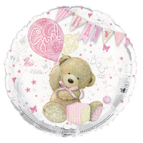 Bild av Simon Elvin 18 Inch Its A Baby Girl Polka Dot Foil Balloon