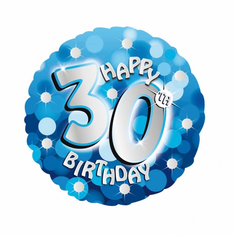 Amscan 18 Inch Blue Happy 30th Birthday Circular Foil Balloon