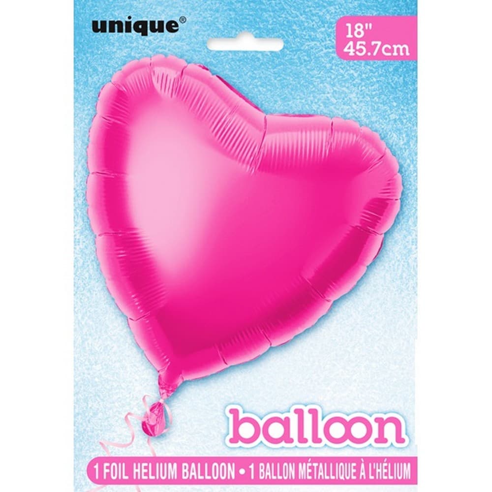 Unique Party 18 Inch Heart Foil Balloon (Pack of 5)