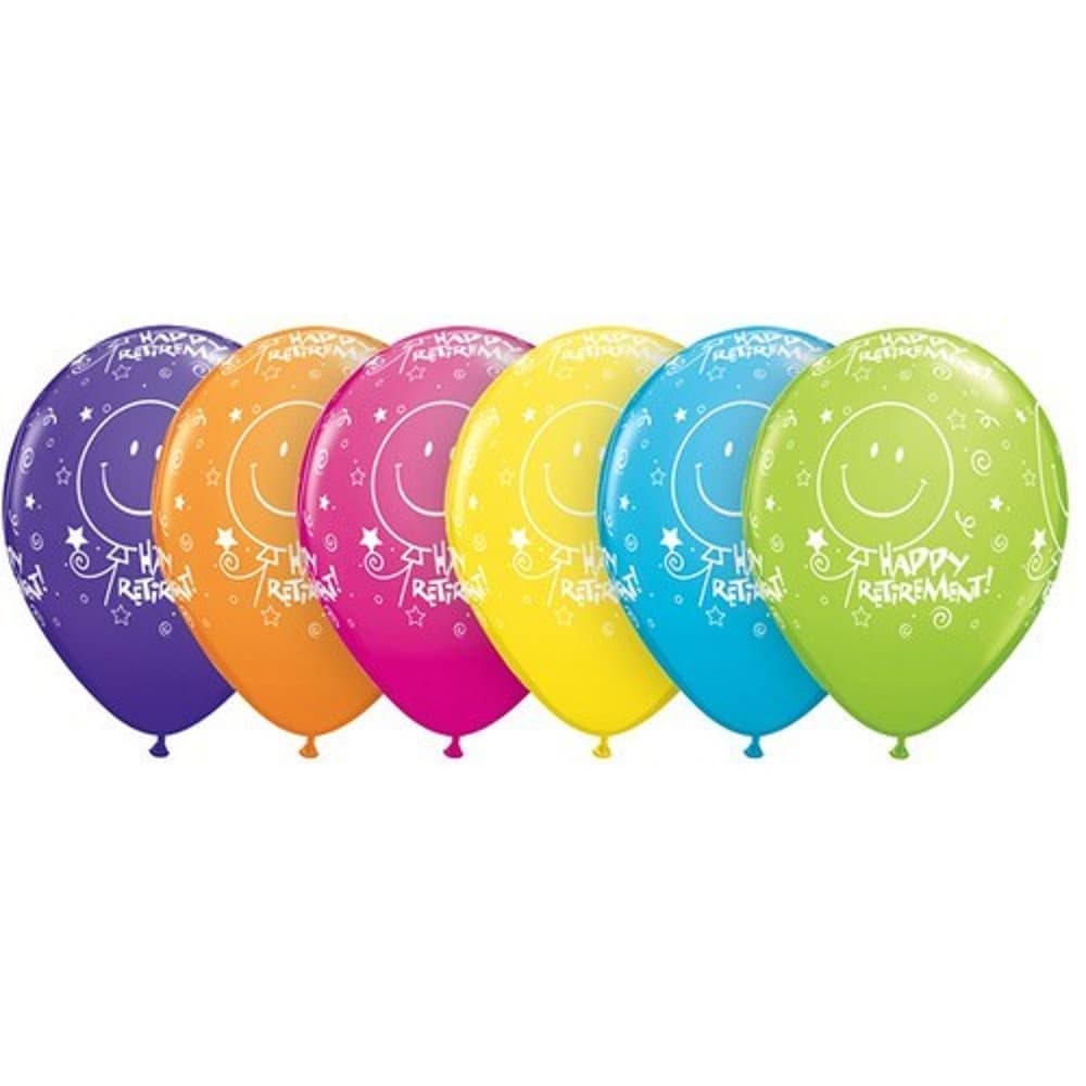 Qualatex 11 Inch Clear Retirement Smile Latex Balloon