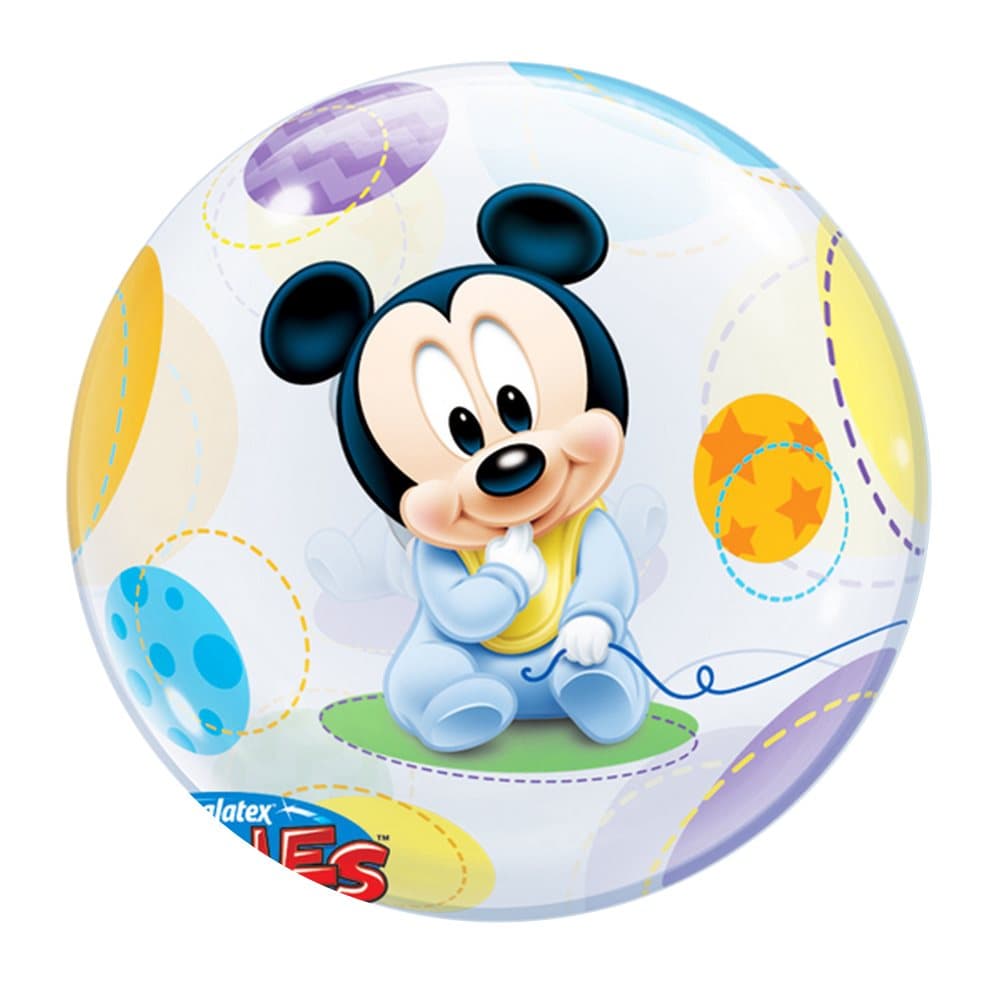 Qualatex 22 Inch Single Disney Baby Mickey Mouse Bubble Balloon
