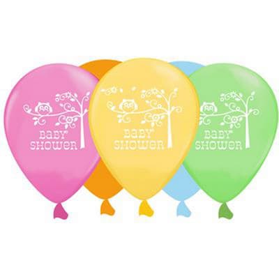 Creative Party 12 Inch Baby Shower Owl Balloon (Pack Of 6)