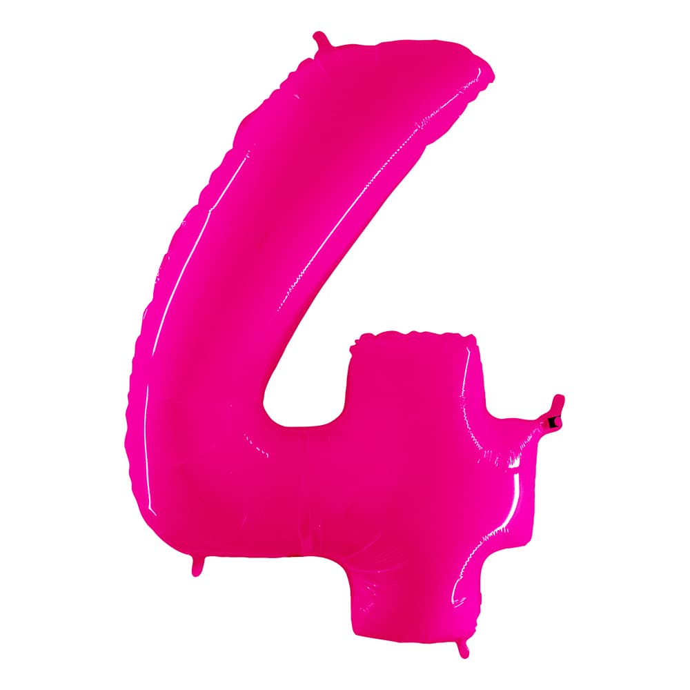 Sifferballong Neon Rosa