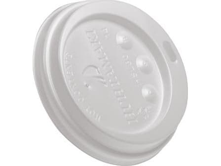 Huhtamaki lid for cups with a hole 80mm white 100 pieces per package (PP0223)