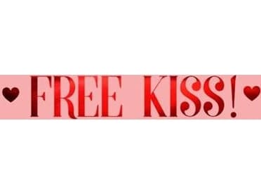 Party Deco Selfie frame, Free Kiss, pink, 50x59.5 cm universal
