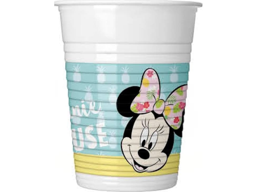 Plastic cups "Minnie Tropical Disney", 200ml 8pcs