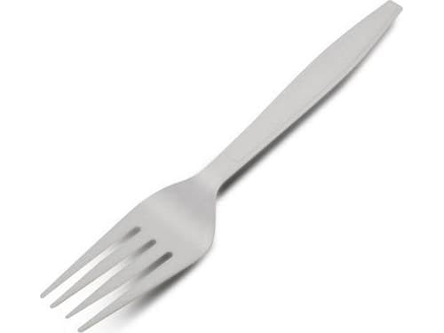 Staples disposable fork biodegradable white 100 pieces per package (C23011)
