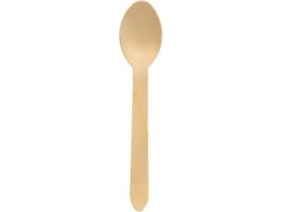 Staples disposable spoon biodegradable wooden 100 pieces per package (PP0468)