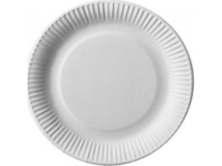 Staples paper plates Papstar Pure round extra strong medium 19cm, white 100 pieces per pack (PP0421)