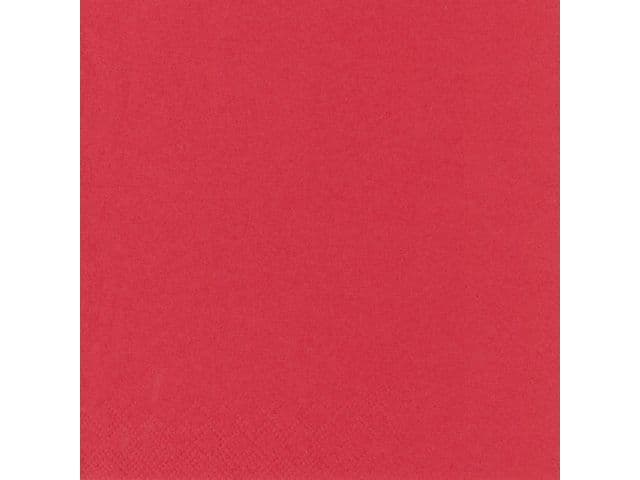 Staples Napkins papstar 3-ply, 1/4 fold 33x33cm, red 250/p