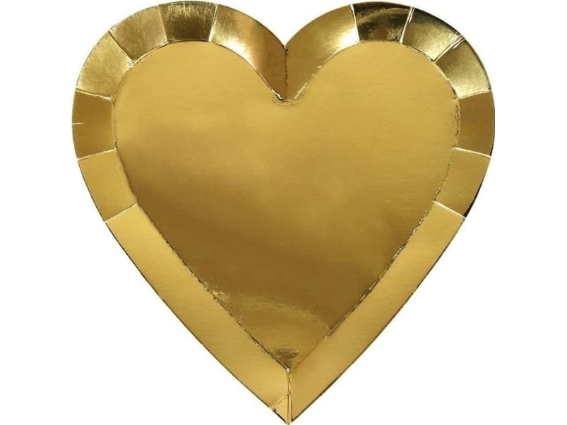 Meri Meri Gold Heart Large Plate