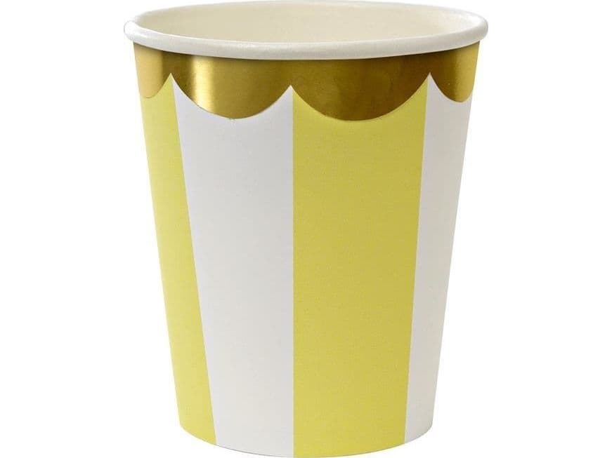 Meri Meri Yellow Party Cups, set of 8 paper cups