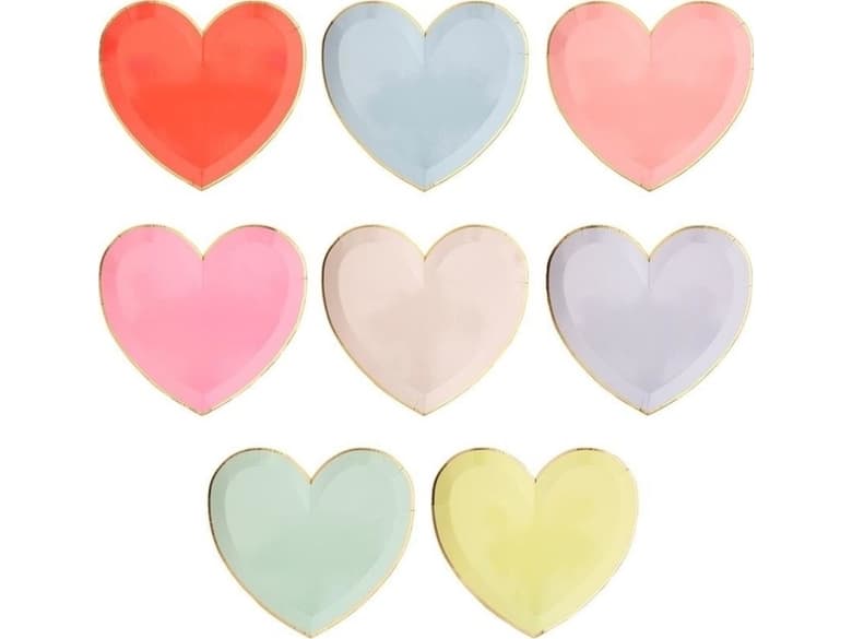 Meri Meri set of 8 paper plates in 8 colors