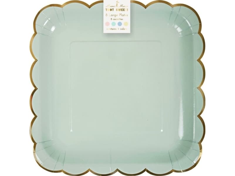 Meri Meri set of 8 paper plates in 4 designs