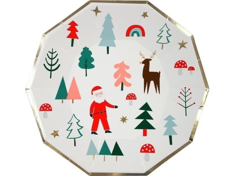 Meri Meri Christmas Plate Large set of paper plates