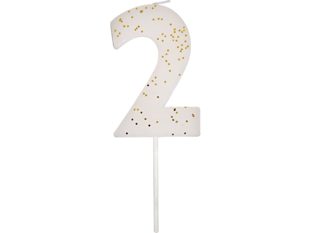 Meri Meri Meri Meri – White Number 2 Candle