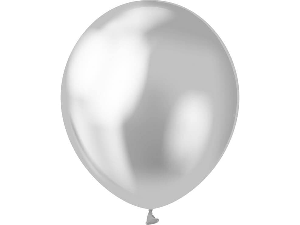 Beauty & Charm Platina sølv lateks ballonger - 30 cm - 7 stk universal