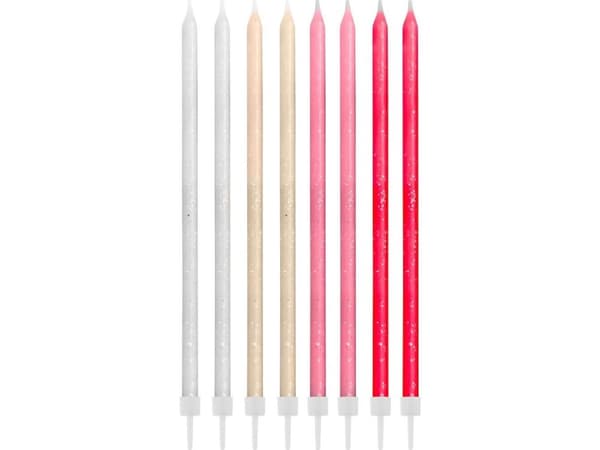 Godan Birthday candles pink mix - 14.5 cm - 24 pcs. Universal