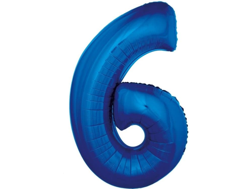 GoDan Foil balloon "6" blue 85cm (FG-C85N6)