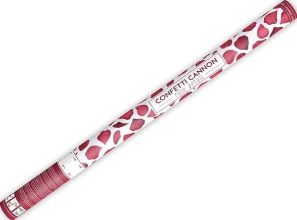 Party Deco Confetti Shooter, Roseblader, Burgund, 80 cm Universal