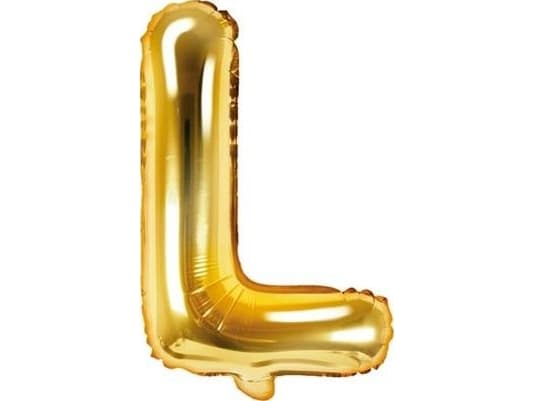 Party Deco Folieballong Bokstav "L", 35cm, Gull Universal