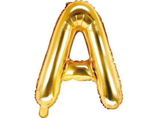 Party Deco Foil balloon Letter "A", 35 cm, universal gold