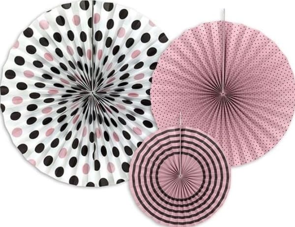 Party Deco Decorative paper rosettes Sweets, mix, 3 pcs. Universal