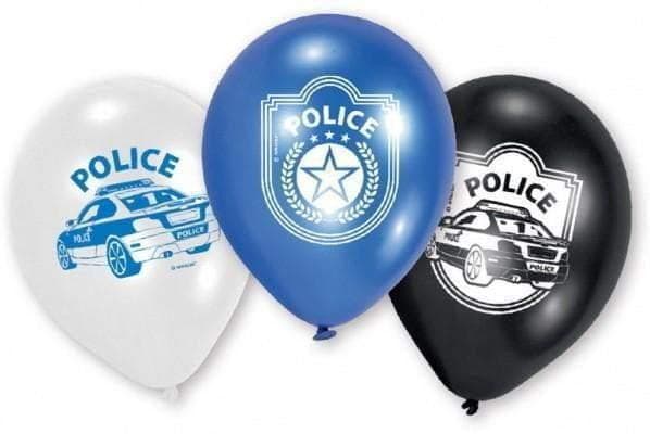 Politibursdag Ballonger - 6 stk