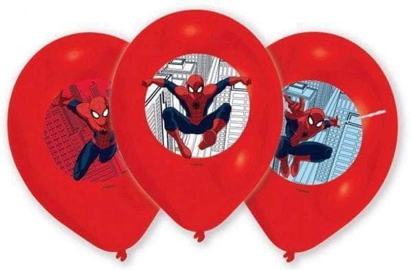Spiderman Ballonger - 6 stk