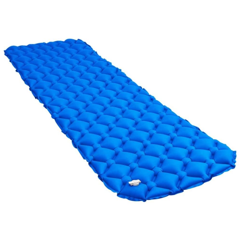 vidaXL Oppblåsbar luftmadrass 58x190 cm blå