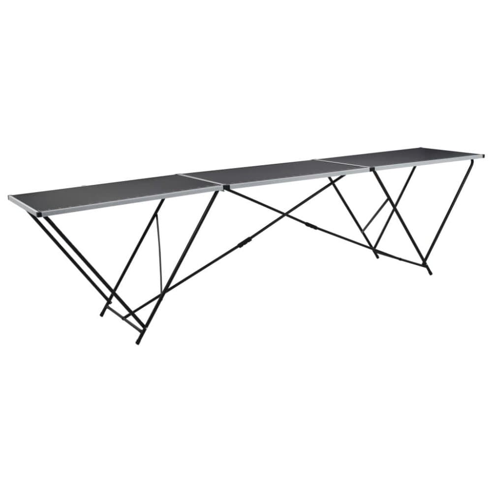 vidaXL Taittuva tapetointipöytä MDF ja alumiini 300x60x78 cm