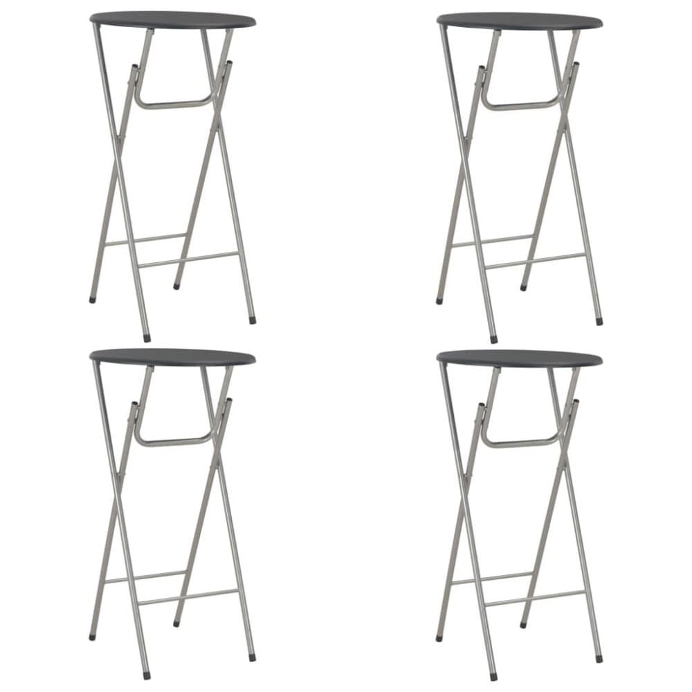vidaXL Baaripöydät 4 kpl musta 60x112 cm MDF