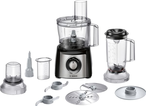 Bosch MultiTalent 3 MCM3501M -Foodprocessor 800 W - børstet rustfrit stål/sort