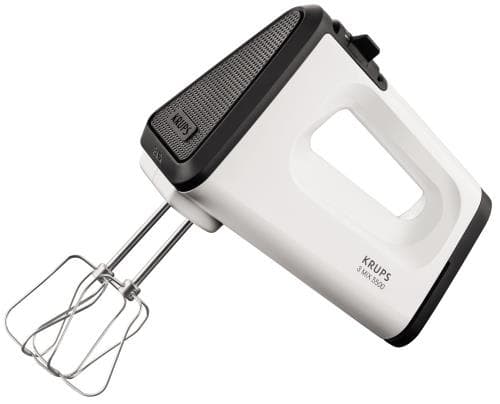 Krups 3 Mix 5500 Plus, Håndmikser, Svart, Rustfritt stål, Hvit, Rustfritt stål, 500 W, 185 mm, 275 mm