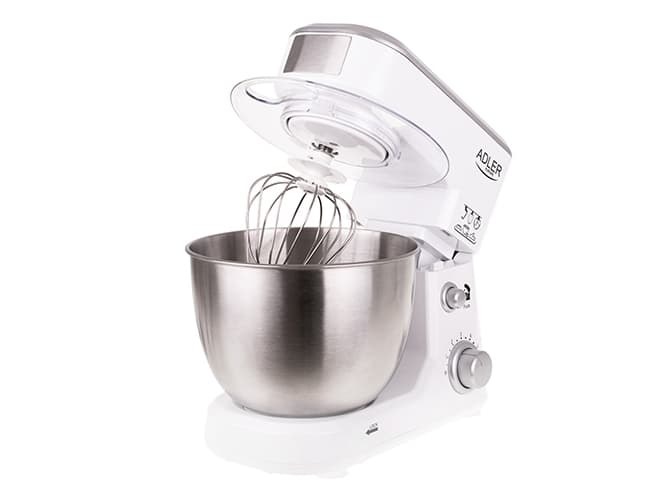 Adler AD 4216, 4 l, Vit, Rotations-, Knådning, Mixning, Rostfritt stål, 500 W