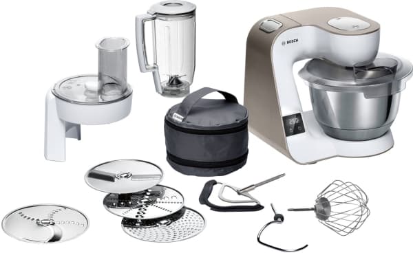 Bosch MUM5XW20, 3,9 L, Valkoinen, Sekoitus, Hienojakoinen, Keskikokoinen, 1000 W, 220 - 240 V