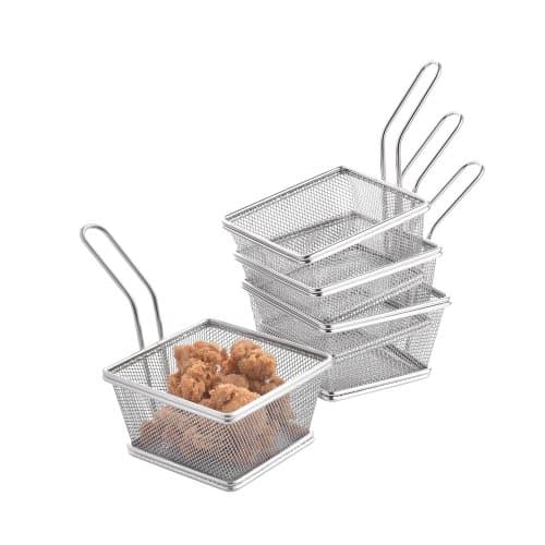Velaze, fritös korg set 4-delar i rostfritt stål