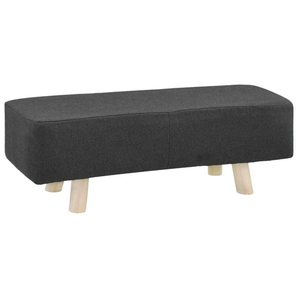 vidaXL taburet 80x28x26 cm stof mørkegrå