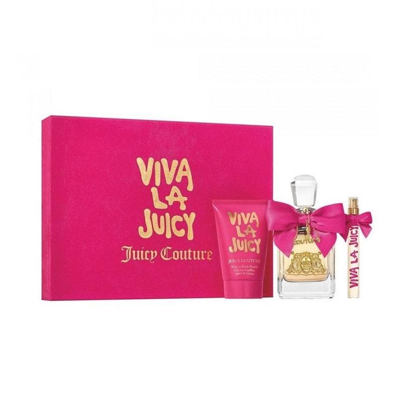 Giftset Juicy Couture Viva La Juicy Edp 100ml + Body Souffle + Travel Spray 10ml