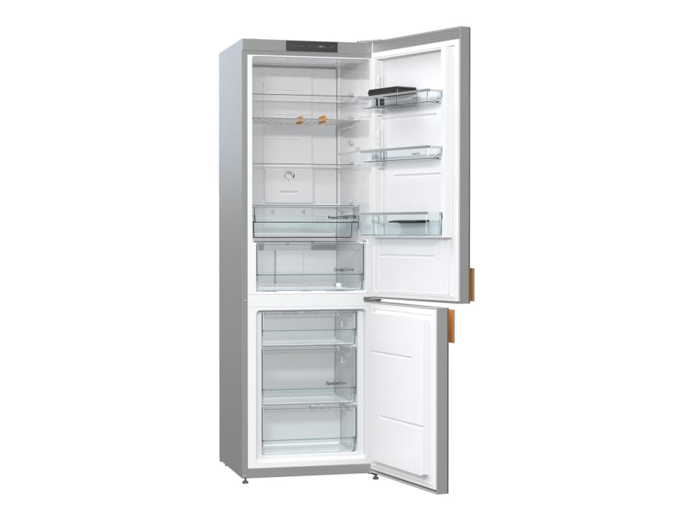 Gorenje NRK612ST - Kylskåp/frys - bottenfrysskåp - fristående - fördjupning - bredd: 61 cm - djup: 68 cm - 306 liter - Klass A++ - grå-metallic