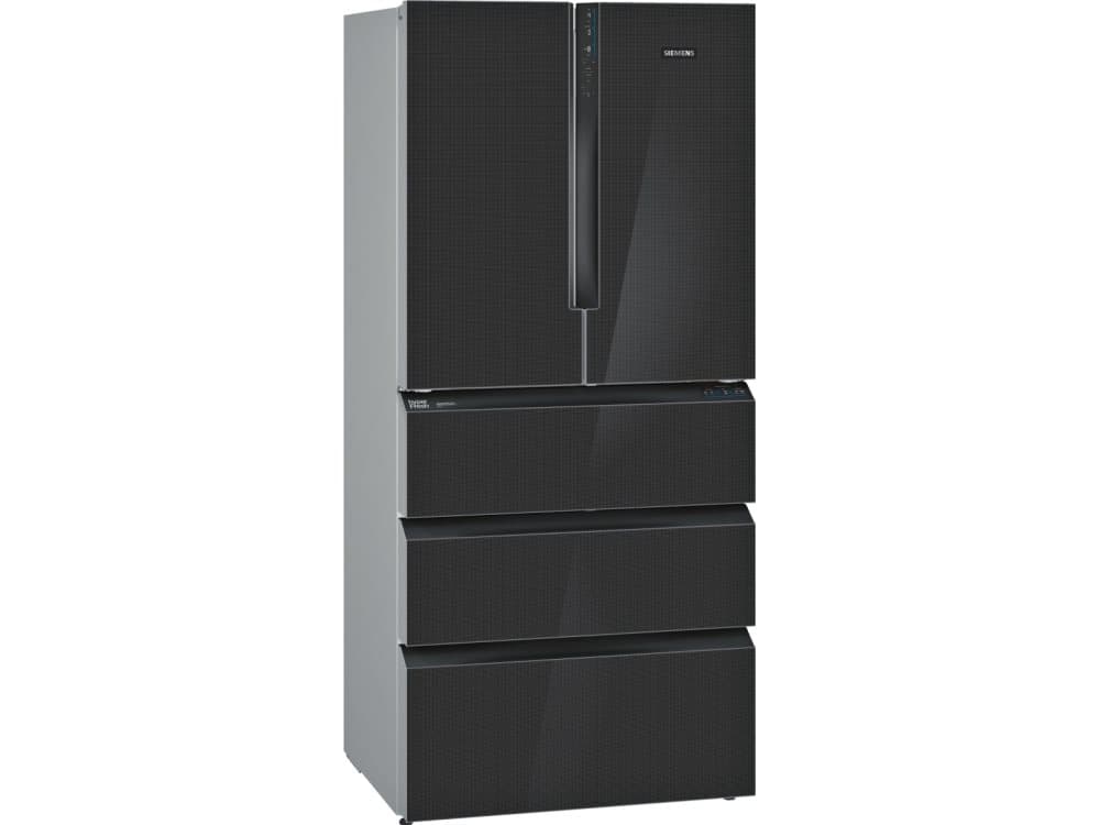 Siemens iQ700 KF86FPB2A, Freestanding, Svart, Franska dörrar, LED, Dörr-på-dörr, Röra