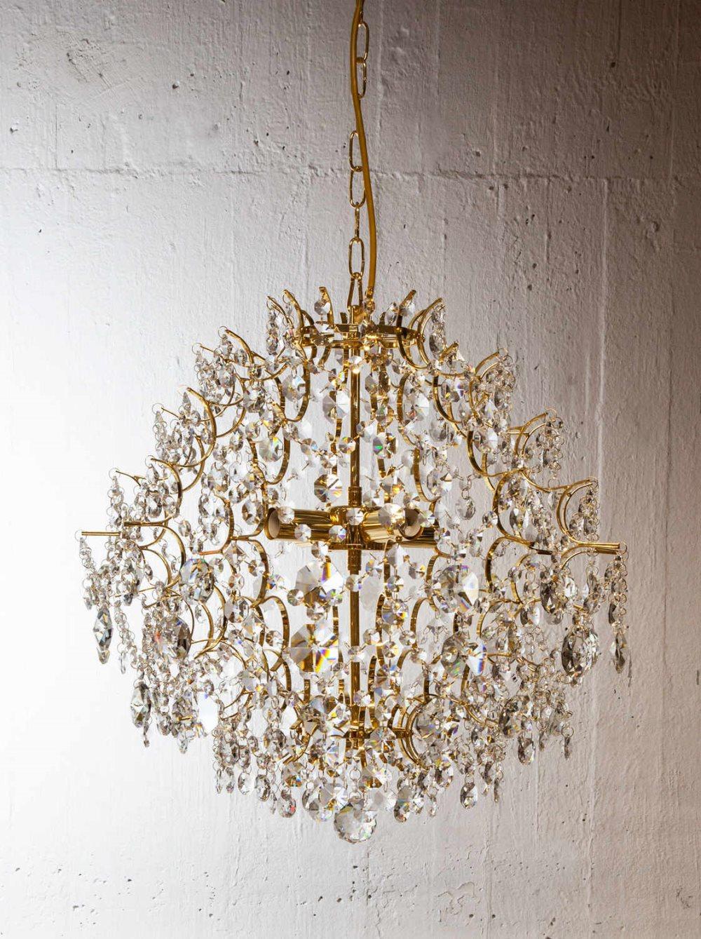 Kristallkrona guld frame
